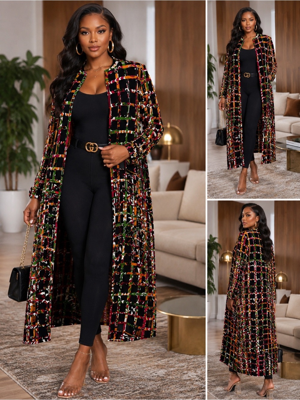 Luxury Handmade Ankara Maxi Duster Dress | Artisan African Wax Print | KKvogues - Picture 13 of 13